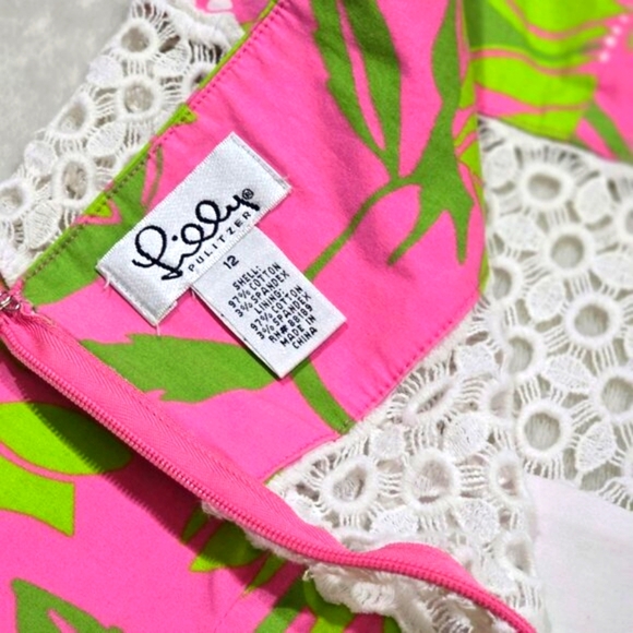 VTG Lilly Pulizter Chantel Halter Top Palm Beach Hibiscus Pink Women’s Small - Picture 5 of 11